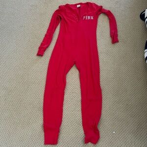 PINK Christmas Sleep Adult Onesie